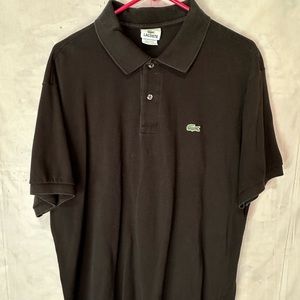 Lacoste Polo Shirt Mens 8 3xl Black short Sleeve Preppy Regular Fit